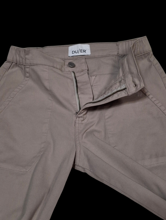 DU/ER Live Lite High Rise Joggers  Beige Zip-Button Ankle Pocket   Women Size 26 - Picture 2 of 16
